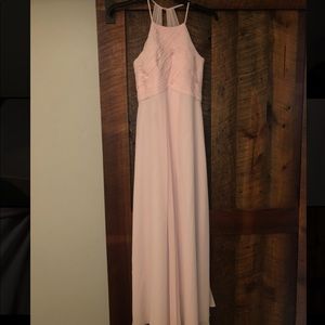 Azazie Ginger bridesmaid dress in blushing pink